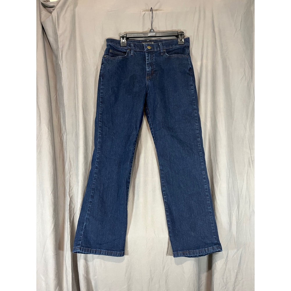 Lee Relaxed Fit Jeans Womens‎ 8 Petite Dark Wash Straight Leg Denim 305184E - Picture 2 of 7